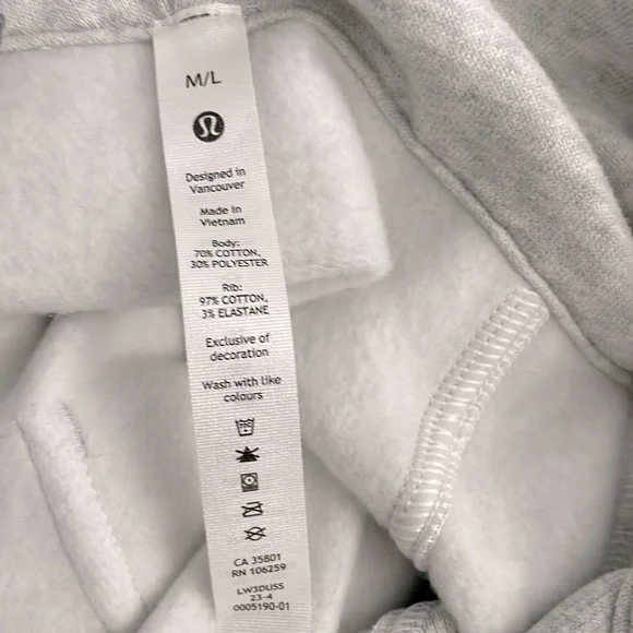 NWT Lululemon Scuba Oversized 1/2 Zip Hoodie Heathered Core Light Grey Size M/L